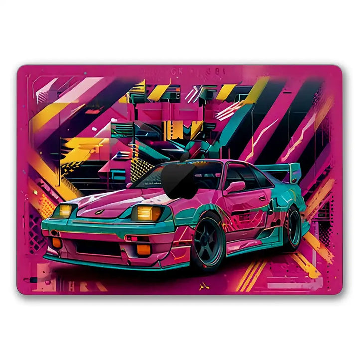 MacBook Laptop Skin - Vibrant Retro Racer