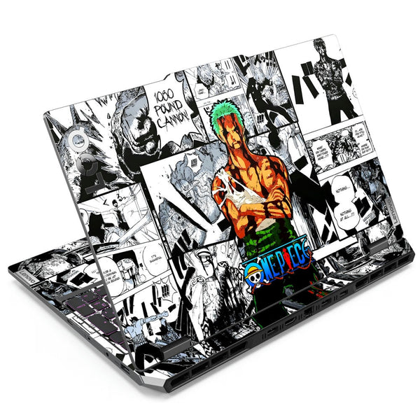 3D Embossed Laptop Skin - Anime One Piece Roronoa Zoro Manga