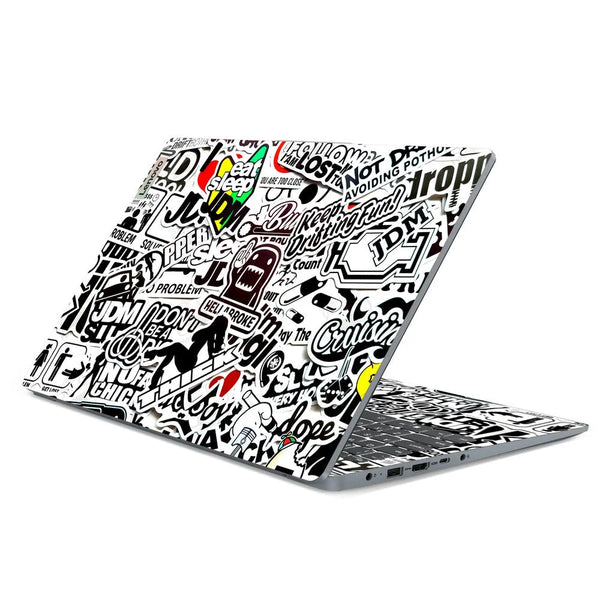 3D Embossed Laptop Skin - JDM Sticker Bomb Style