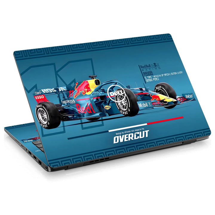 3M Material Textured Embossed Laptop Skin - F1 Red Bull Neon Style Race Car
