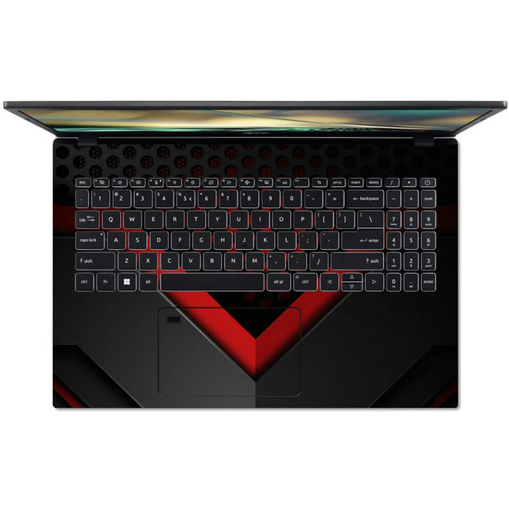 Acer Laptop Skin - Black Red Net Hole