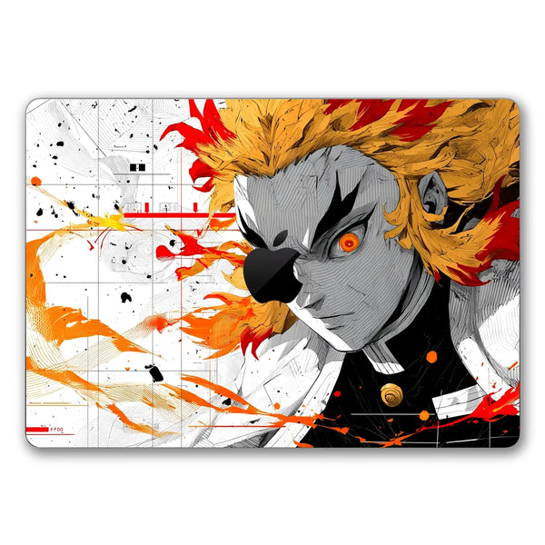 MacBook Laptop Skin - Demon Slayer Rengoku Flame Hashira