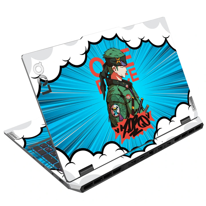 3M Material Textured Embossed Laptop Skin - Zoro Pop Art Street Samurai