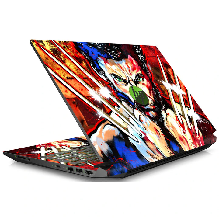 3M Material Textured Embossed Laptop Skin - Wolverine X-Men Face Pop Art