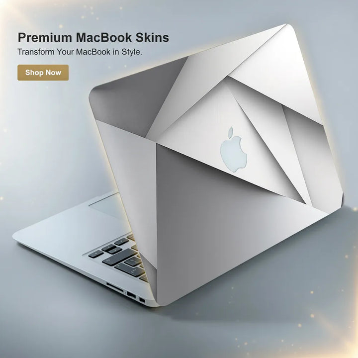 MacBook Laptop Skin - Modern Geometric Gray Art