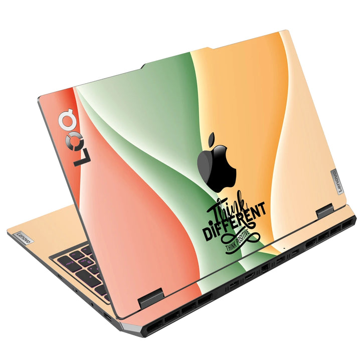 3M Material Textured Embossed Laptop Skin - Apple Wavy Think Different Mantra
