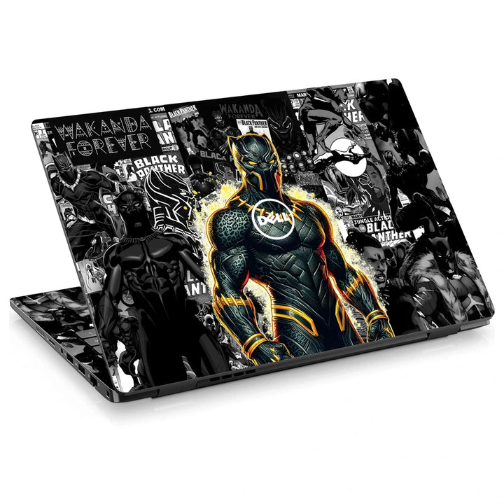 3M Material Textured Embossed Laptop Skin - Black Panther Wakanda Comic Grunge