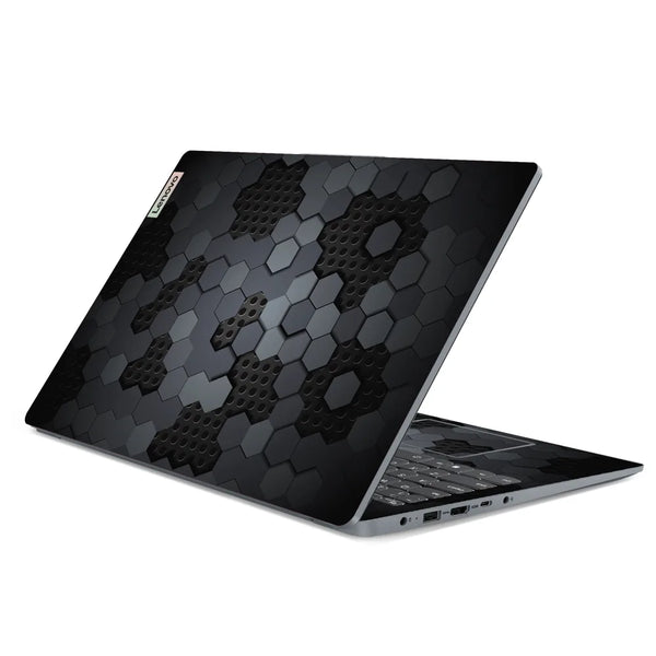 3M Material Textured Embossed Laptop Skin - Dark Tech Perforated Hexagon
