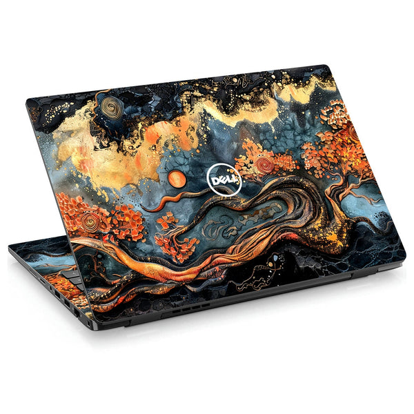 Dell Laptop Skin - Abstract Golden Waves