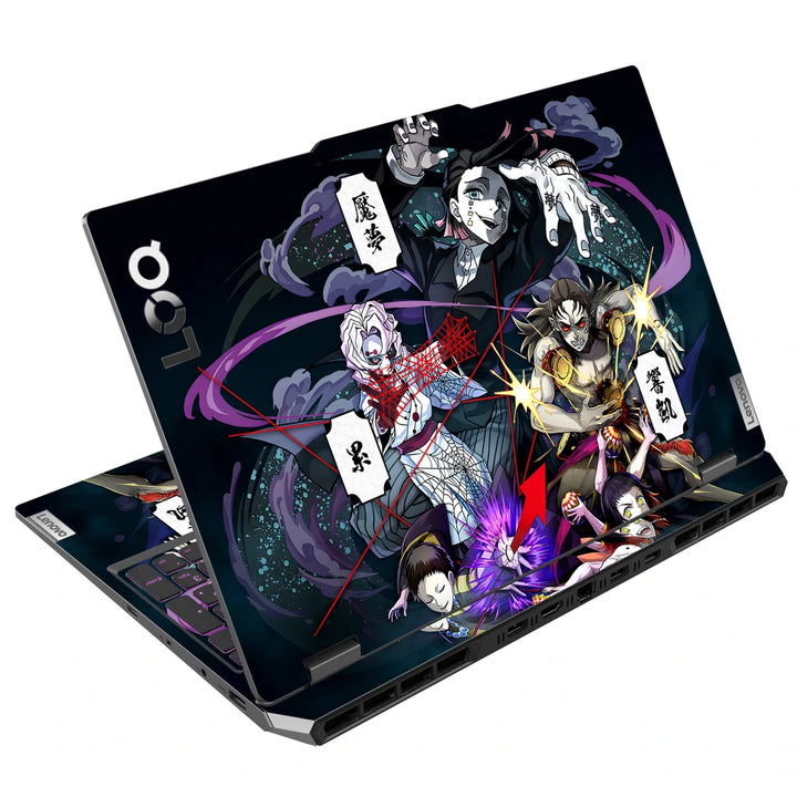 3M Material Textured Embossed Laptop Skin - Demon Slayer Upper Rank Demon Vortex