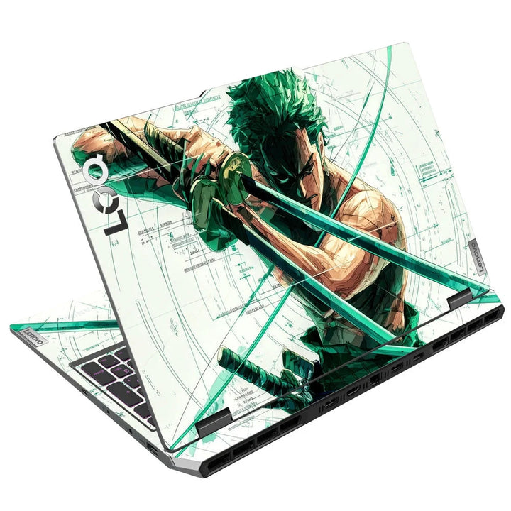 3D Embossed Laptop Skin - Zoro One Piece Green