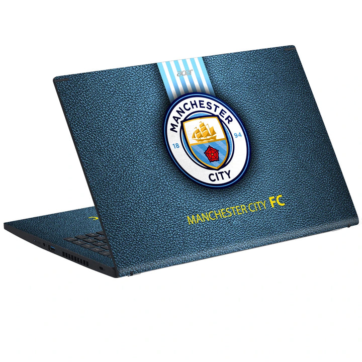 3M Material Textured Embossed Laptop Skin - Man City Modern Navy Crest