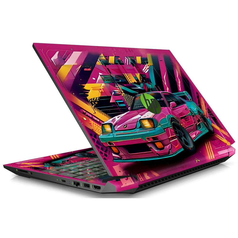 Shop Vibrant Retro Racer Laptop Skin for HP | Buy Online Now – SkinsLegend