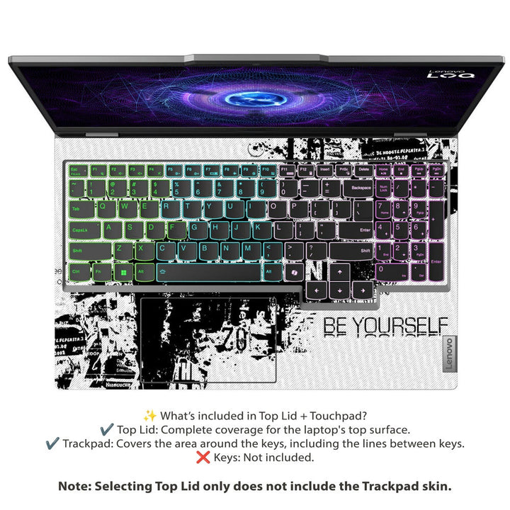 3D Embossed Laptop Skin - Be Different