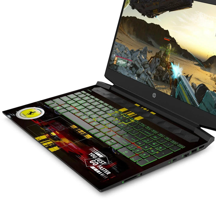 3D Embossed Laptop Skin - Ferrari Speed Machine Red