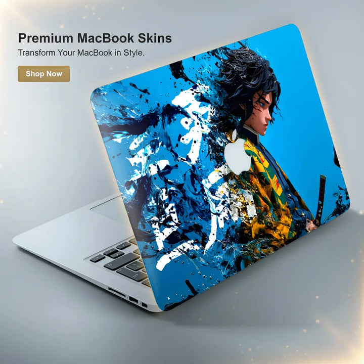MacBook Laptop Skin - Demon Slayer Ink Splash Dissolve