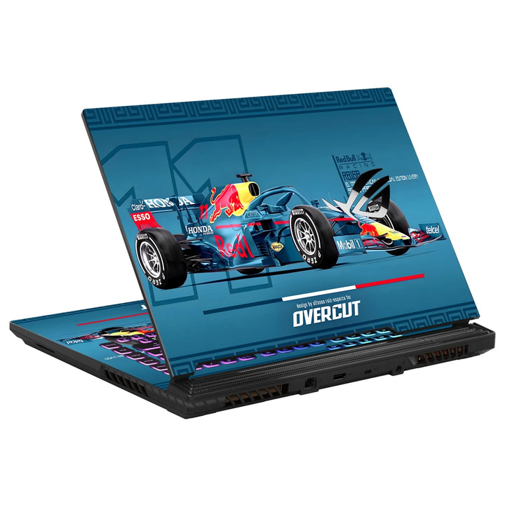 3M Material Textured Embossed Laptop Skin - F1 Red Bull Neon Style Race Car