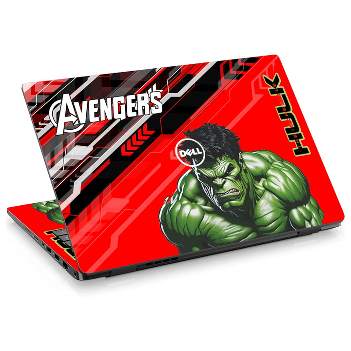 3M Material Textured Embossed Laptop Skin - Hulk Red Tech Grunge Art