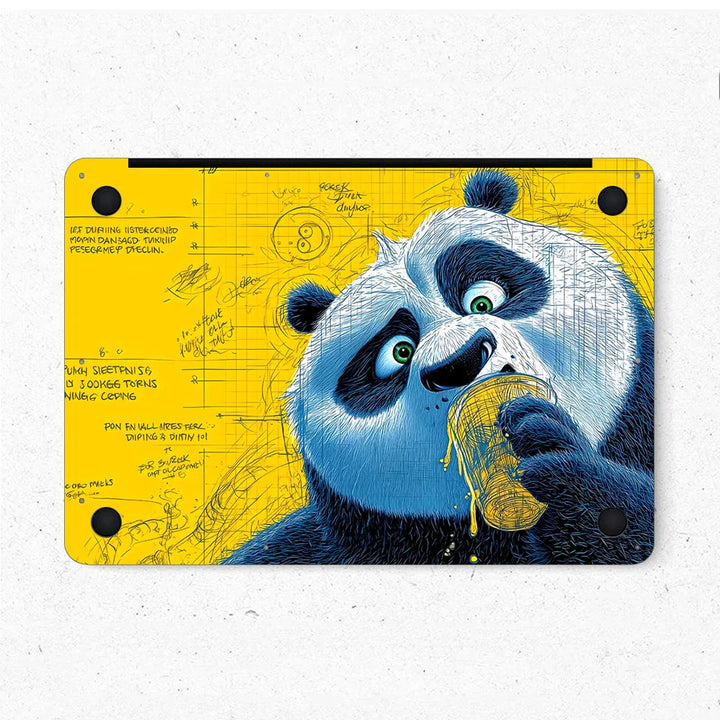 MacBook Laptop Skin - Kung Fu Panda Po Yellow Pop Art