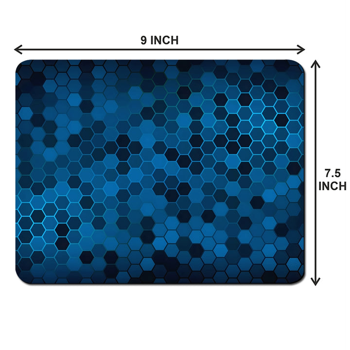 Mouse Pad - Black Blue Honeycomb