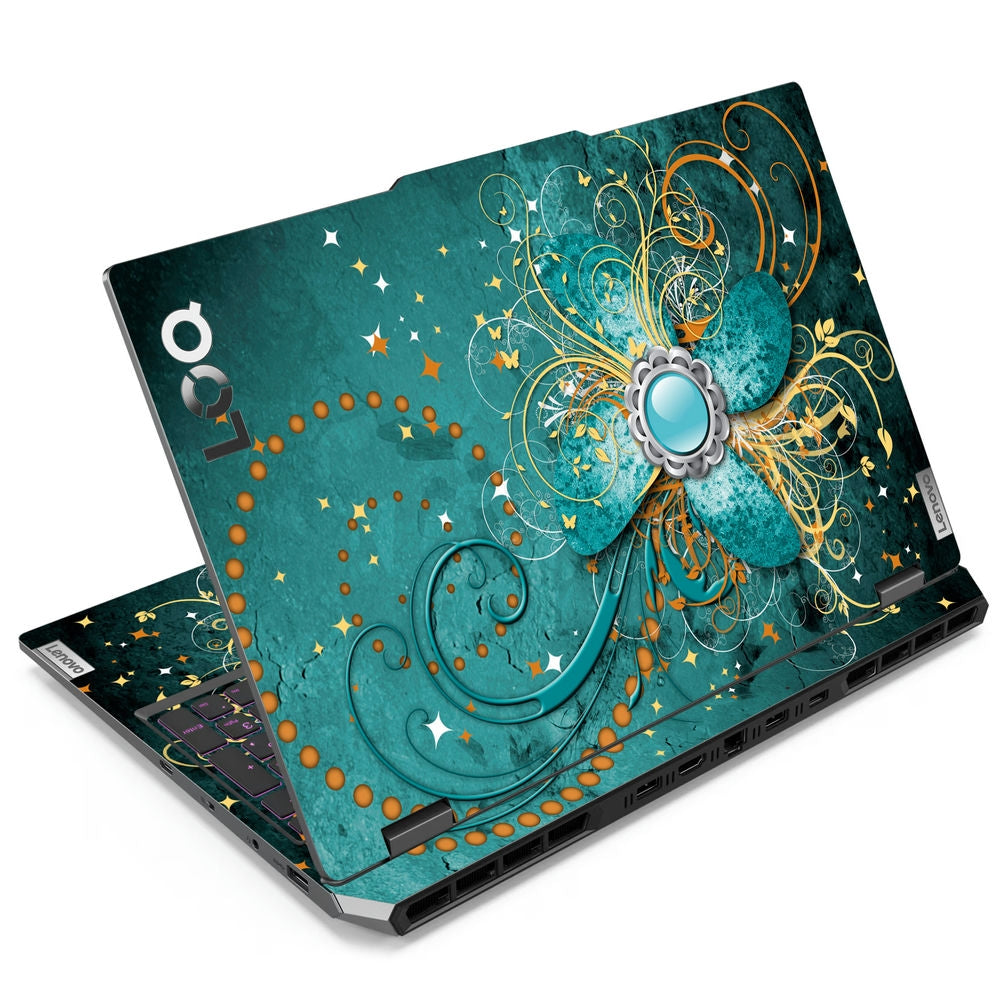 Shop Abstract Turquoise Swirls Laptop Skin for Lenovo LOQ | Buy Online ...