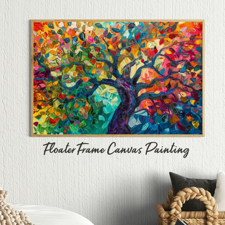 Canvas Painting - Vibrant Tree of Life