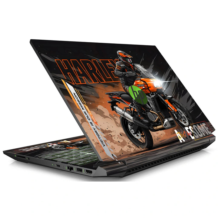 3M Material Textured Embossed Laptop Skin - Harley Davidson American Flag Eagle