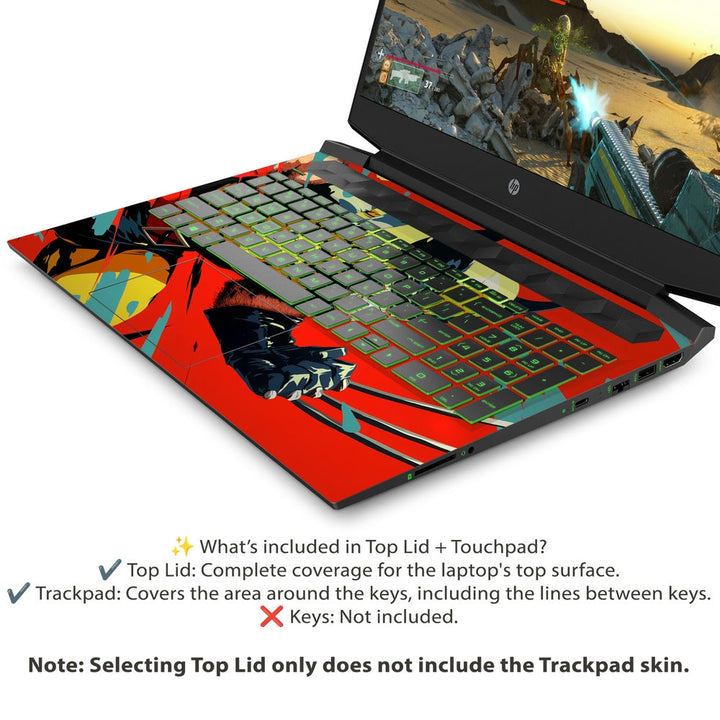 HP Laptop Skin - Wolverine Action Splash