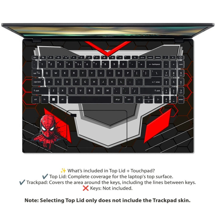 Acer Laptop Skin - Spiderman Red Mask Armor