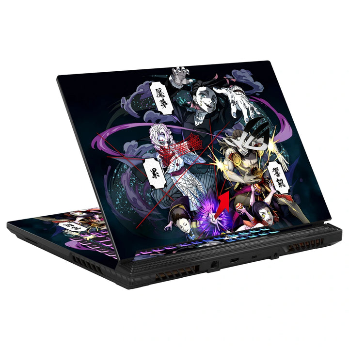 3M Material Textured Embossed Laptop Skin - Demon Slayer Upper Rank Demon Vortex