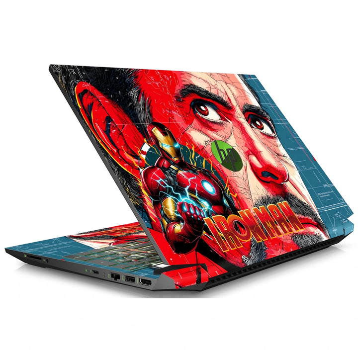 3M Material Textured Embossed Laptop Skin - Iron Man Classic Comic Pop Art