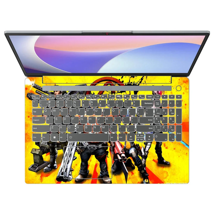 3D Embossed Laptop Skin - Superhero Team Art
