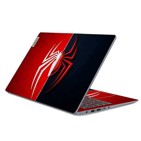 3D Embossed Laptop Skin - Spider-Man Logo Red Black