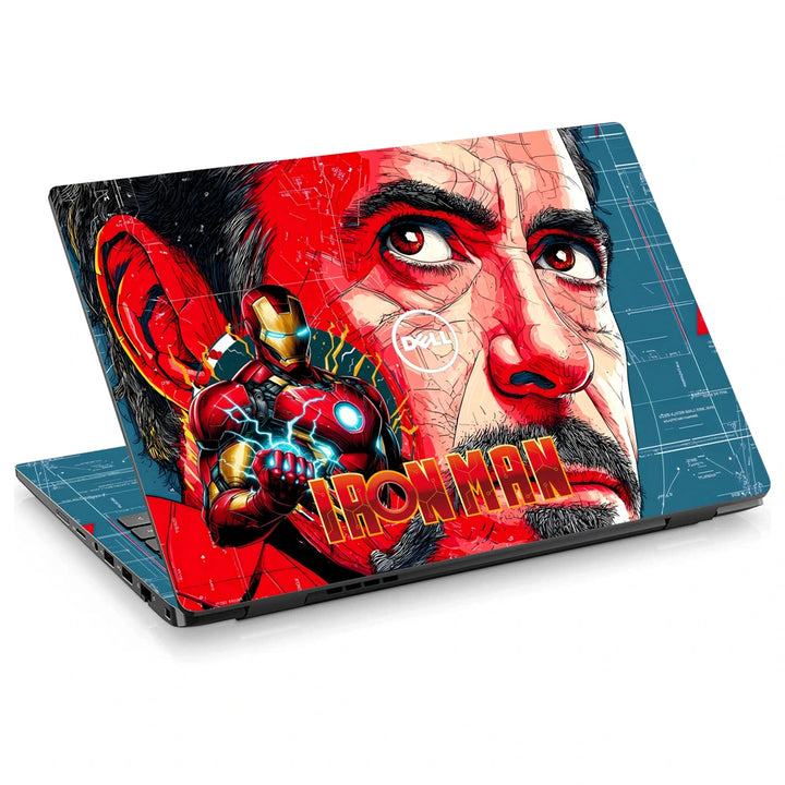 3M Material Textured Embossed Laptop Skin - Iron Man Classic Comic Pop Art