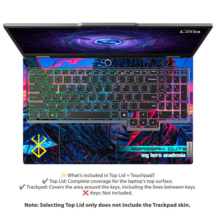 3D Embossed Laptop Skin - My Hero Academia