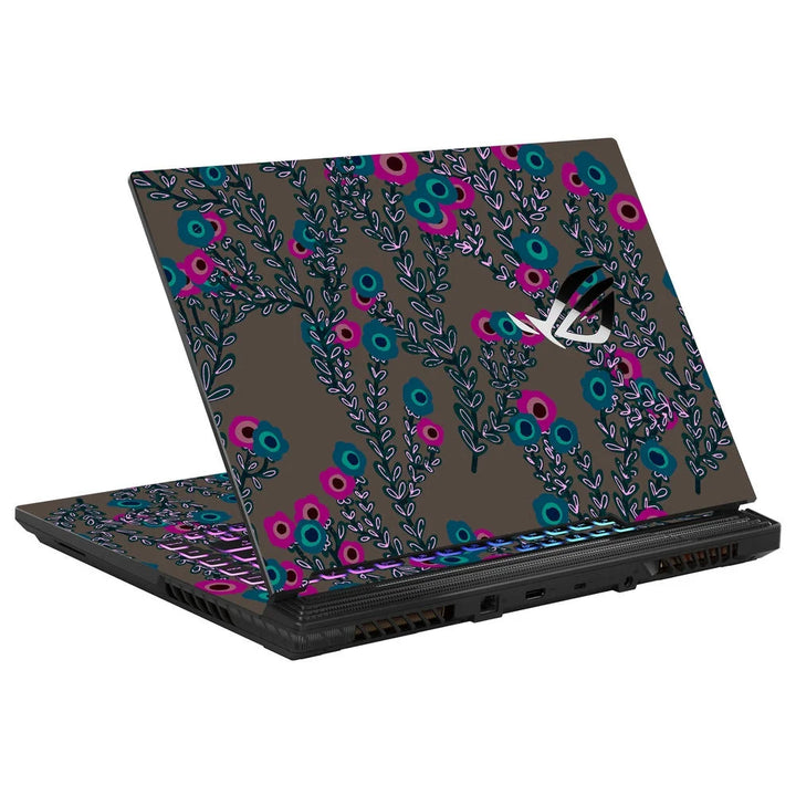 3D Embossed Laptop Skin - Floral Abstract Pattern Art
