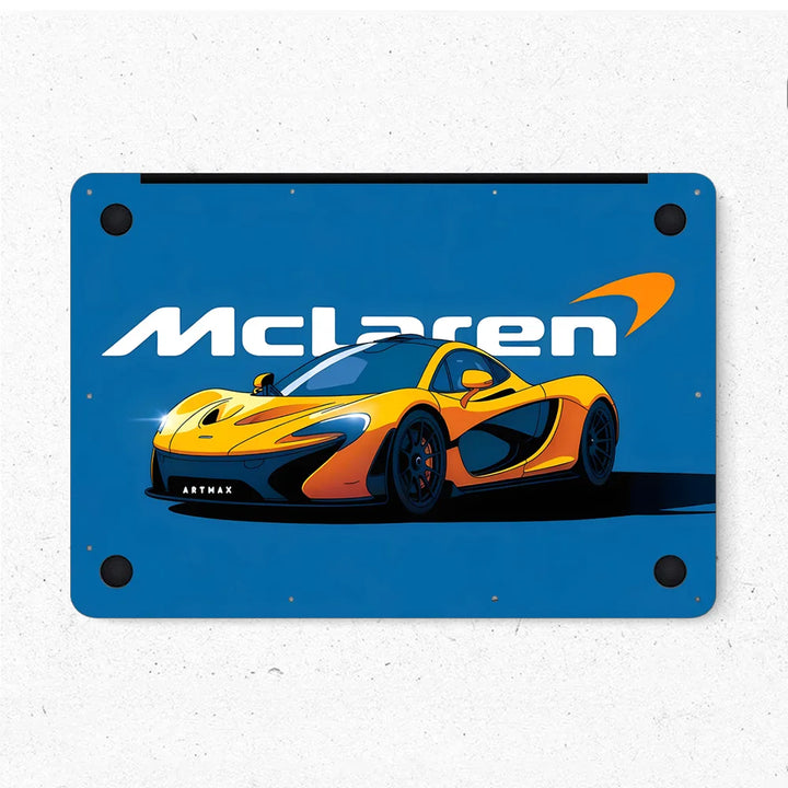 MacBook Laptop Skin - Mclaren F1 Orange Racecar Vector