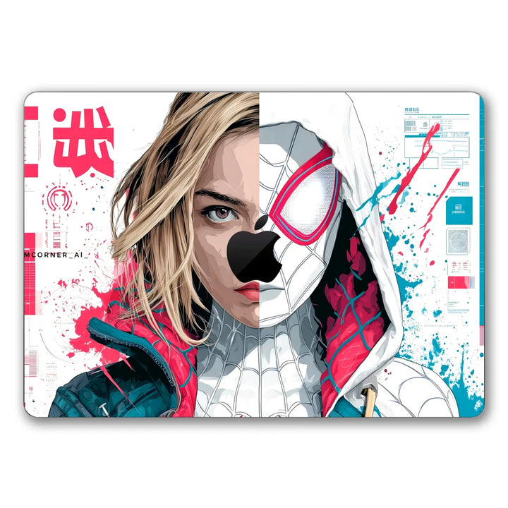 MacBook Laptop Skin - Spider-Gwen Spider-Verse Pop Art