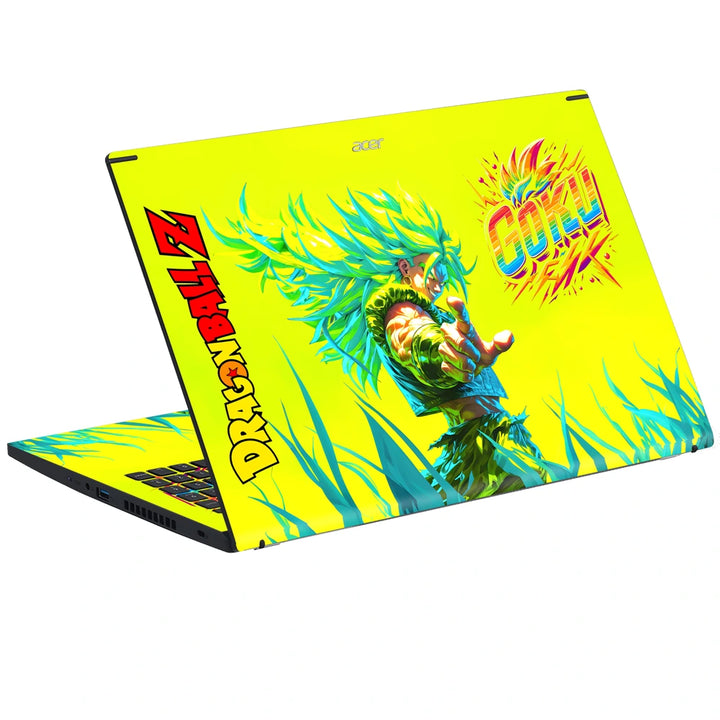 3M Material Textured Embossed Laptop Skin - Dragon Ball Z Super Saiyan God Neon