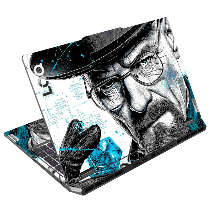 3M Material Textured Embossed Laptop Skin - Breaking Bad Heisenberg Blue Pop Art