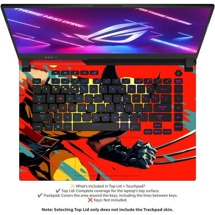 Asus Laptop Skin - Wolverine Action Splash