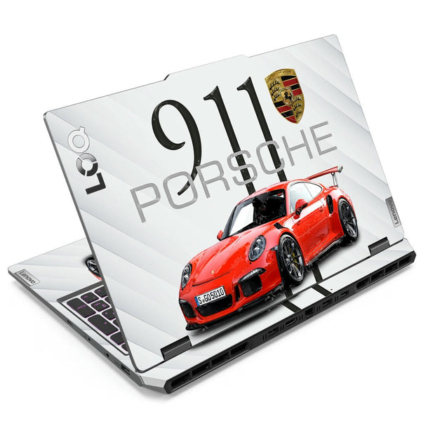 3D Embossed Laptop Skin - Porsche 911 Red Convertible