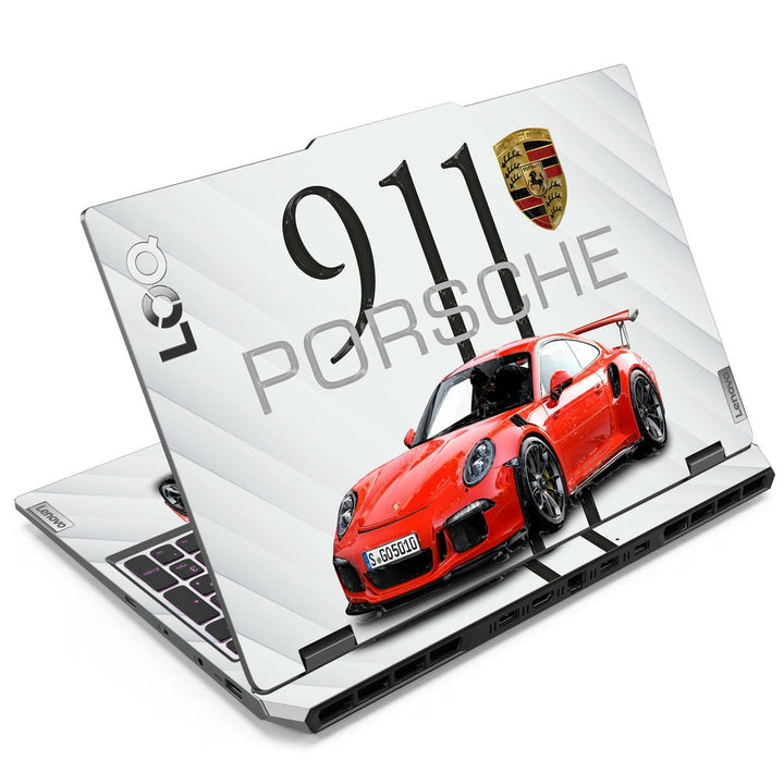 3D Embossed Laptop Skin - Porsche 911 Red Convertible