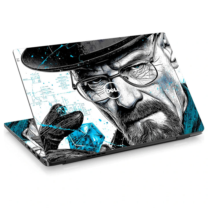 3M Material Textured Embossed Laptop Skin - Breaking Bad Heisenberg Blue Pop Art