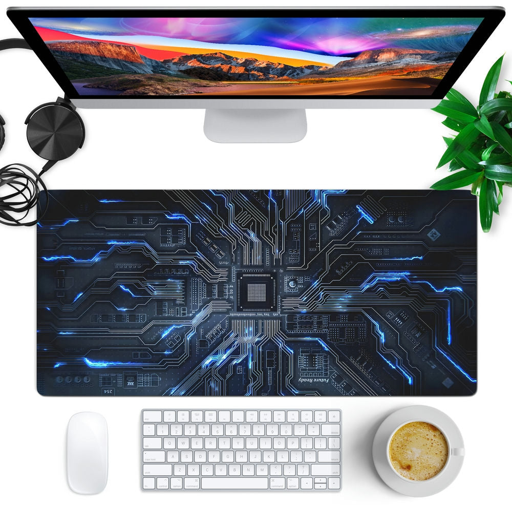 Optimize Your Gaming Experience with Futuristic Tech Blue Circuit Anti ...