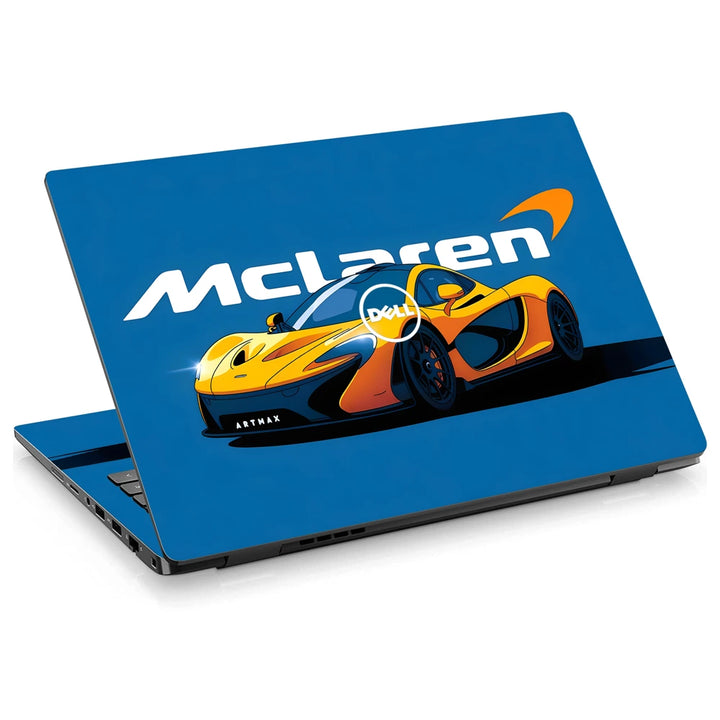 3M Material Textured Embossed Laptop Skin - Mclaren F1 Orange Racecar Vector