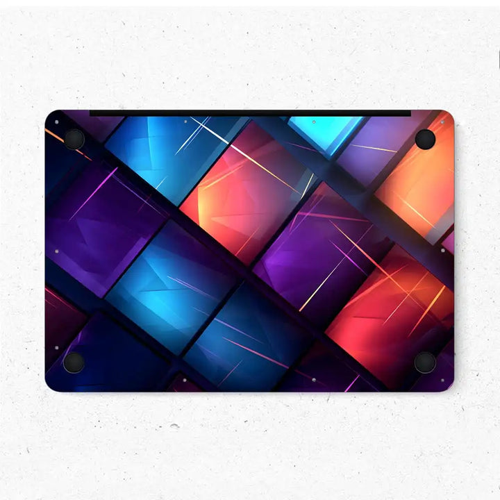 MacBook Laptop Skin - Vivid Cube Gradient Mosaic