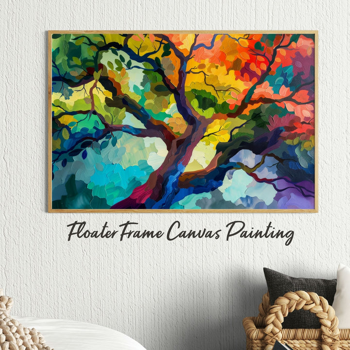 Canvas Painting - Colorful Expressionist Tree