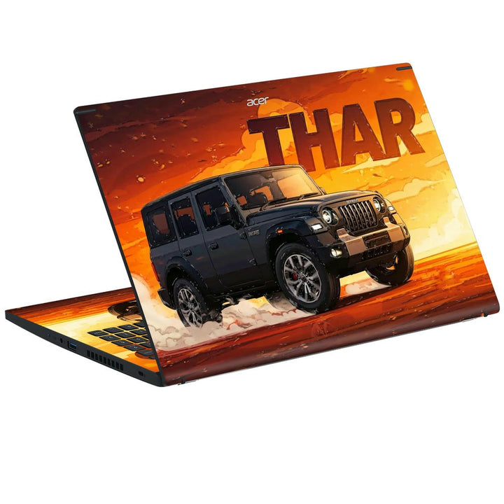 3D Embossed Laptop Skin - Thar Jeep Off-Road
