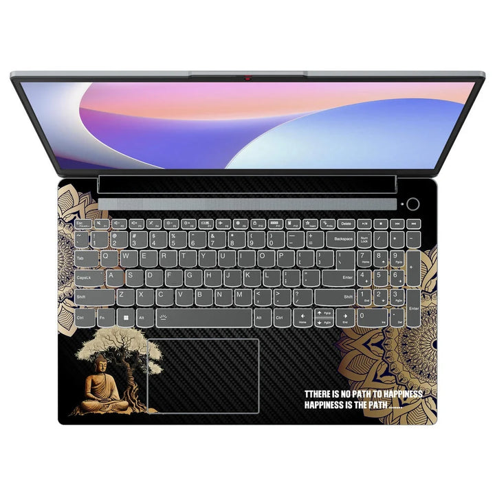 3D Embossed Laptop Skin - Meditating Buddha Mandala